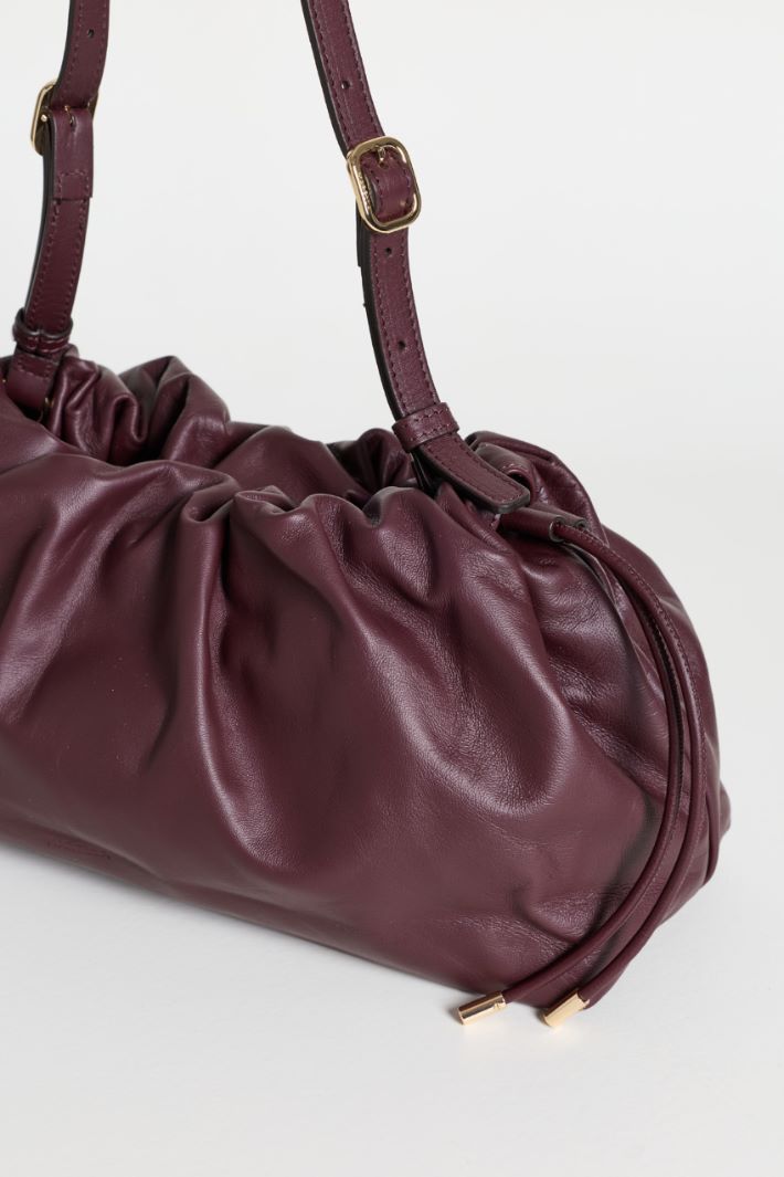 Leather Handbag - BORDEAUX - Intrend - 4