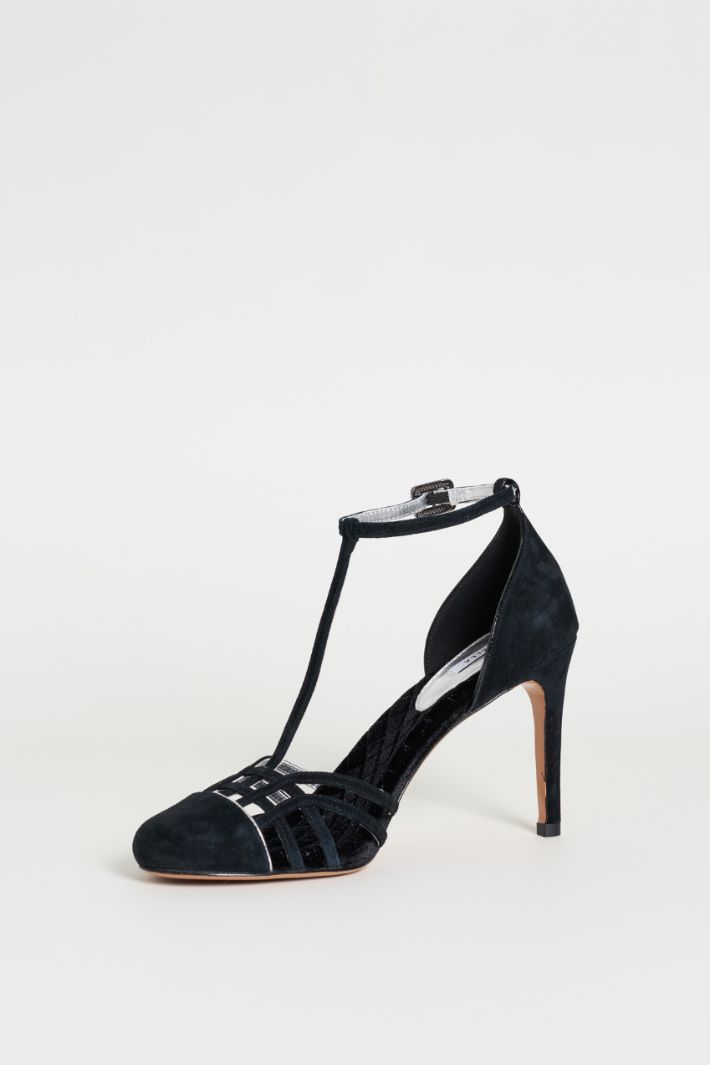 Sandalo T-bar - NERO ARGENTO - Intrend - 3