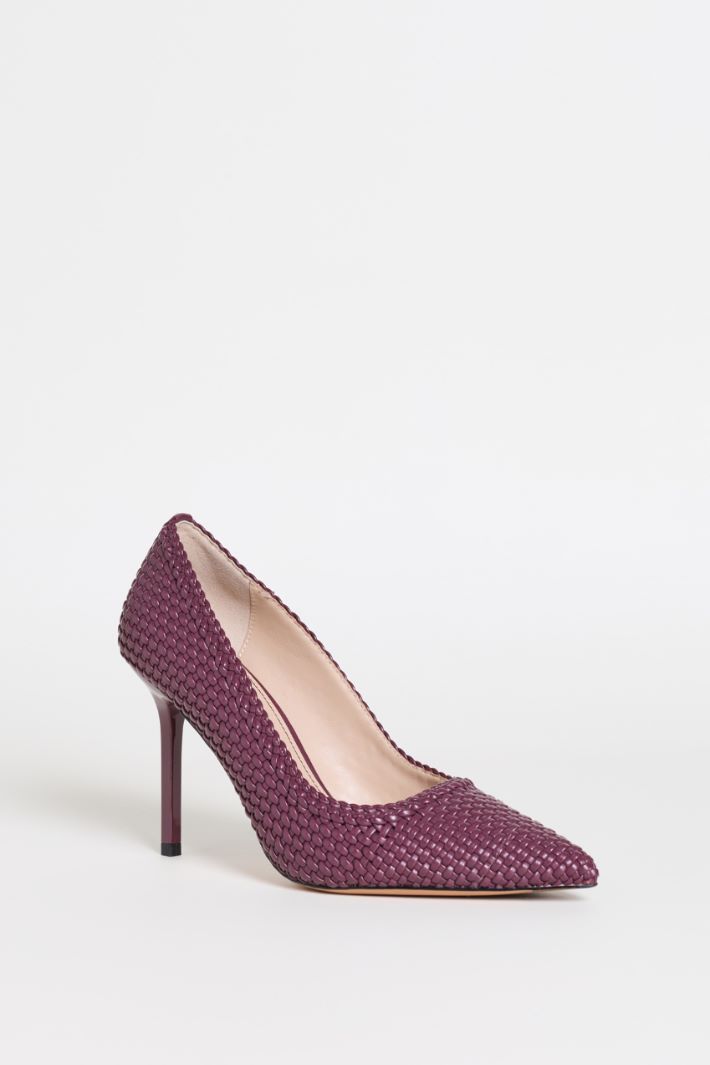 Woven Court Shoes - BROWN - Intrend - 2