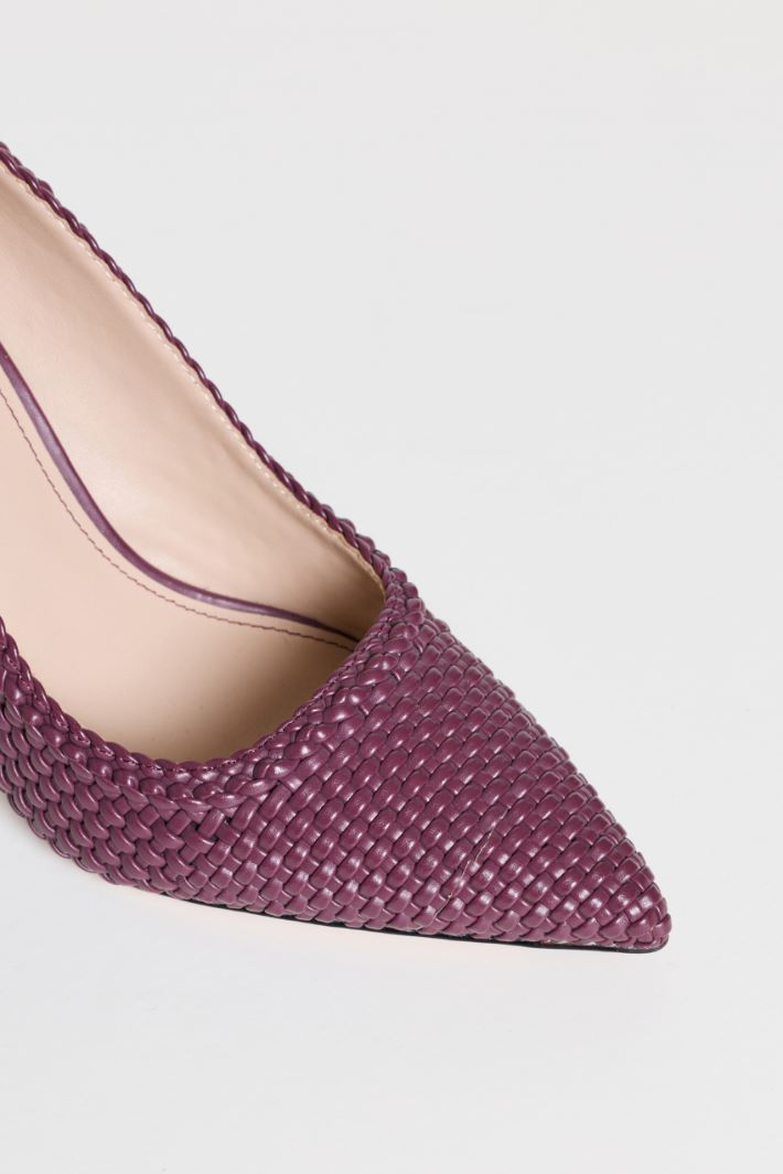 Woven Court Shoes - BROWN - Intrend - 4