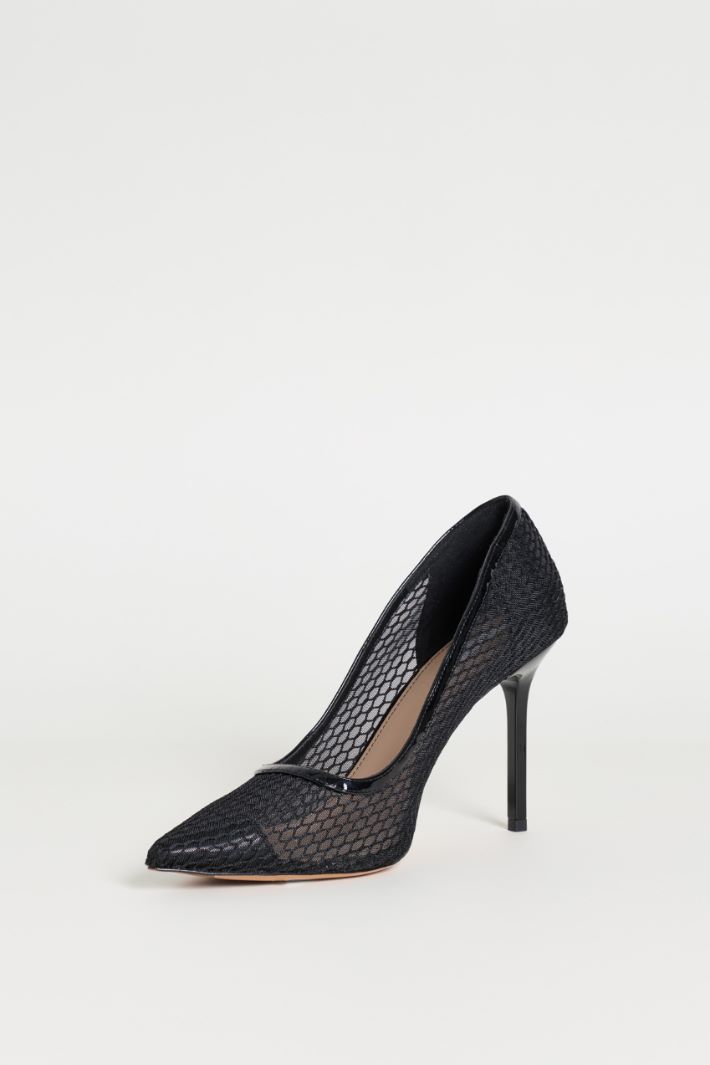 Mesh Court Shoes - BLACK - Intrend - 3