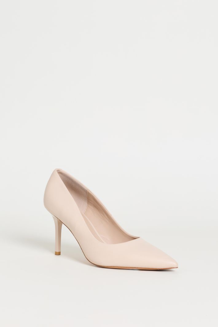 Leather Court Shoes - PINK - Intrend - 2