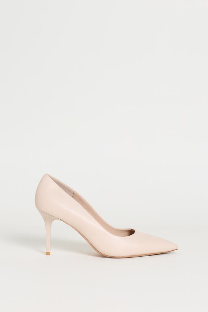 Leather Court Shoes - PINK - Intrend