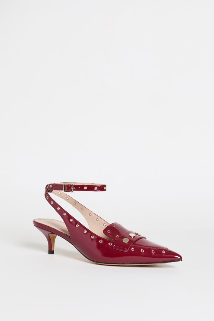 Studded Slingbacks - BORDEAUX - Intrend - 2