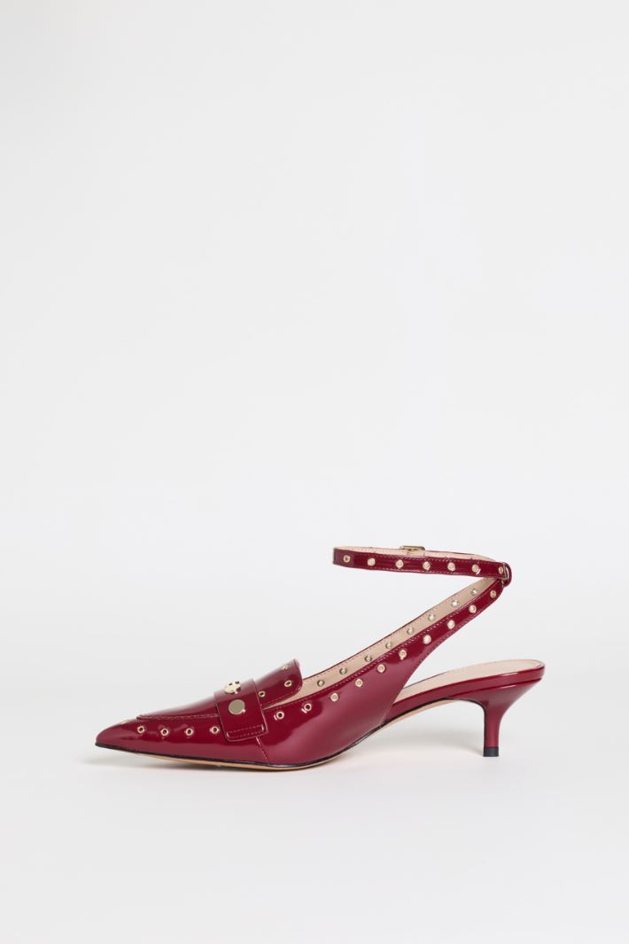 Studded Slingbacks - BORDEAUX - Intrend - 3