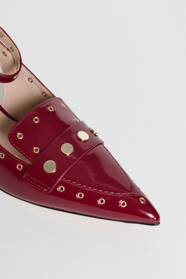Studded Slingbacks - BORDEAUX - Intrend - 4