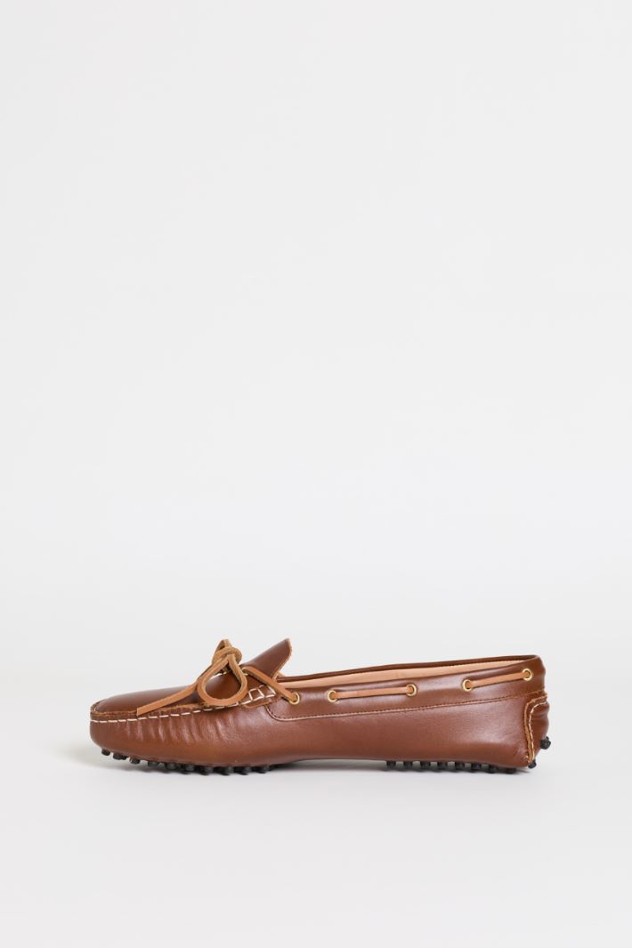 Leather driving loafers - BROWN - Intrend - 3