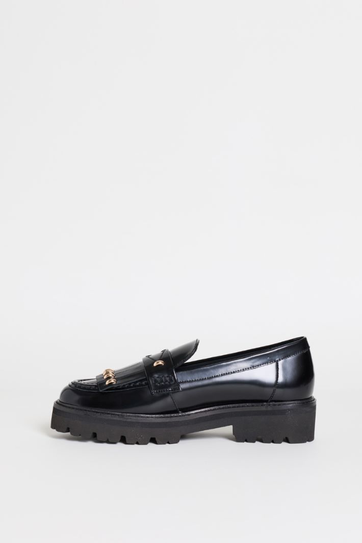 Fringed loafers - BLACK - Intrend - 3