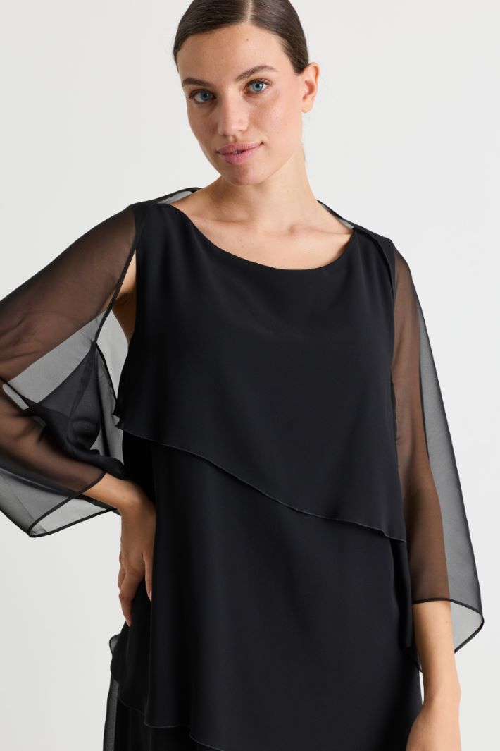 Coprispalle in georgette - NERO - Intrend - 2