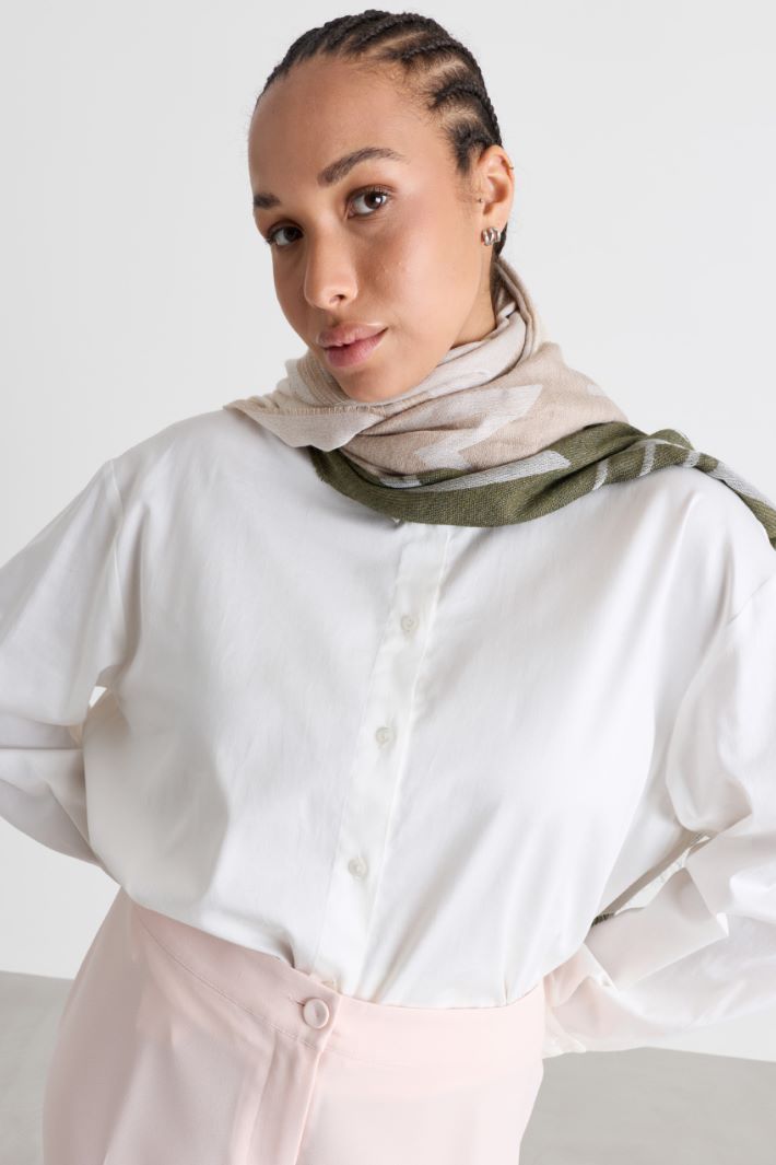 Stola jacquard - BIANCO - Intrend - 2