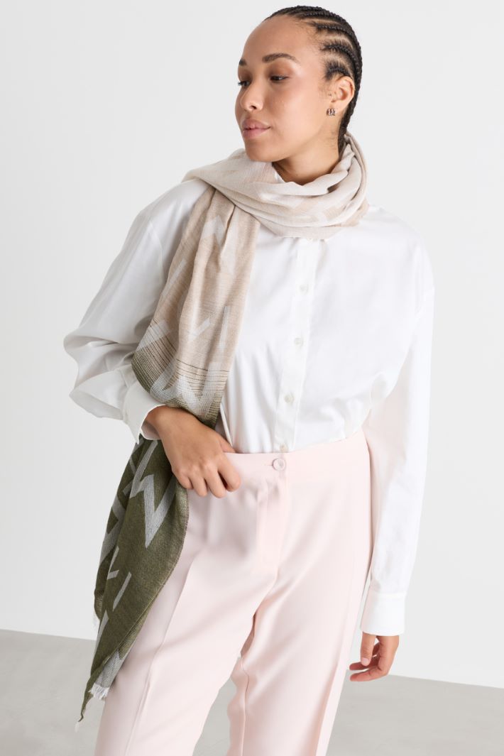Stola jacquard - BIANCO - Intrend