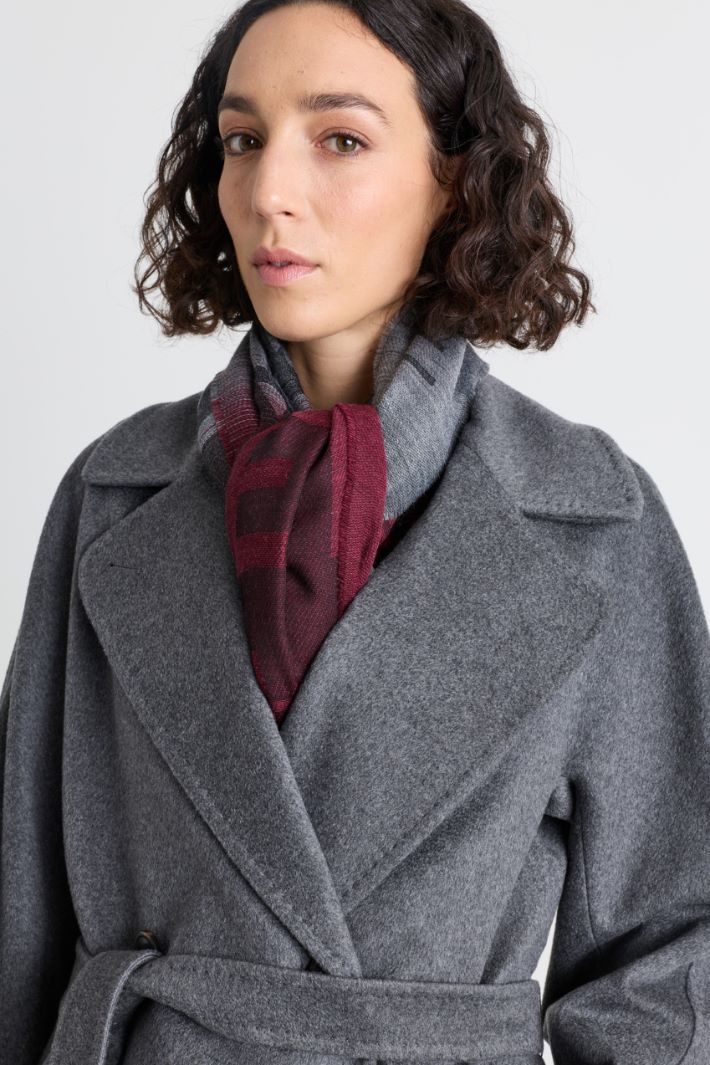 Étole jacquard - NOIR - Intrend - 2