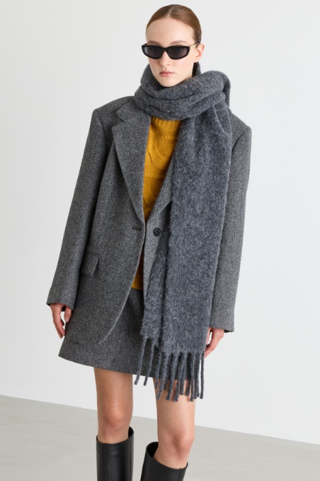 Wool and Alpaca-Blend Scarf - Intrend