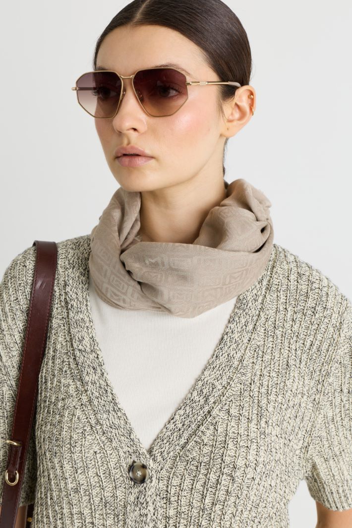 Scialle jacquard - GRIGIO - Intrend - 2