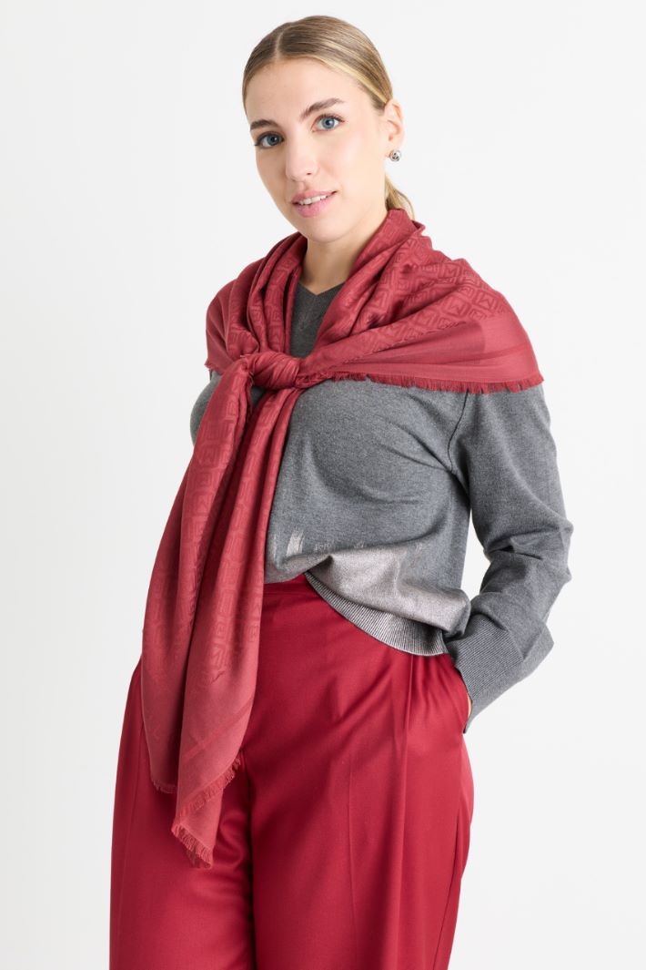 Scialle jacquard - BORDEAUX - Intrend - 2