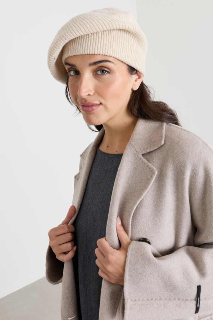Basco in maglia con strass - BIANCO - Intrend