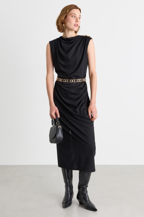 Fitted jersey dress - Intrend