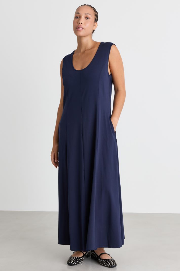 Abito semiaderente in jersey - BLU - Intrend - 2