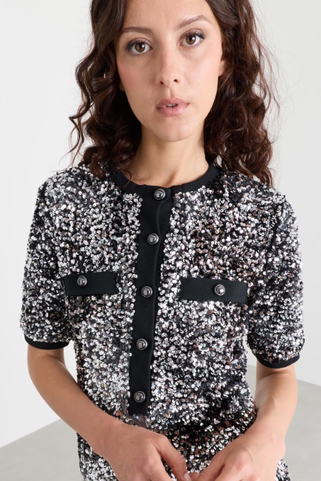 Abito in velluto con paillettes