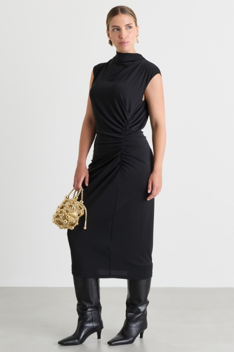 Draped jersey dress - Intrend