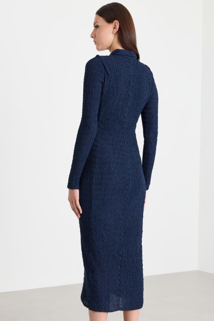 Jersey midi dress - BLUE - Intrend - 4