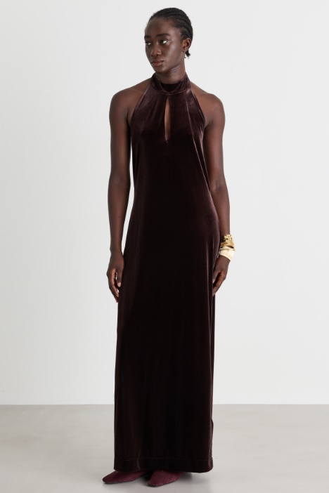 Sleeveless velvet dress - Intrend