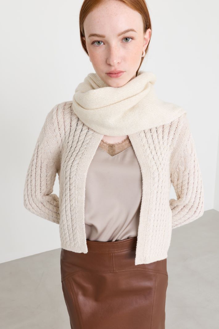 Écharpe à sequins - BEIGE - Intrend