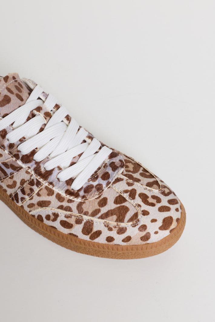 Animal Print Ponyskin Trainers - ANIMAL - Intrend - 4