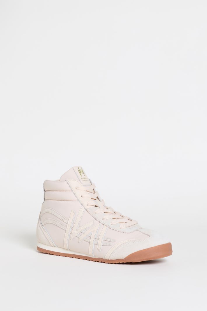 Mixed-Material Trainers - WHITE - Intrend - 2