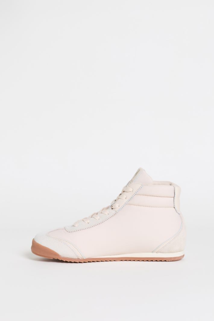 Mixed-Material Trainers - WHITE - Intrend - 3