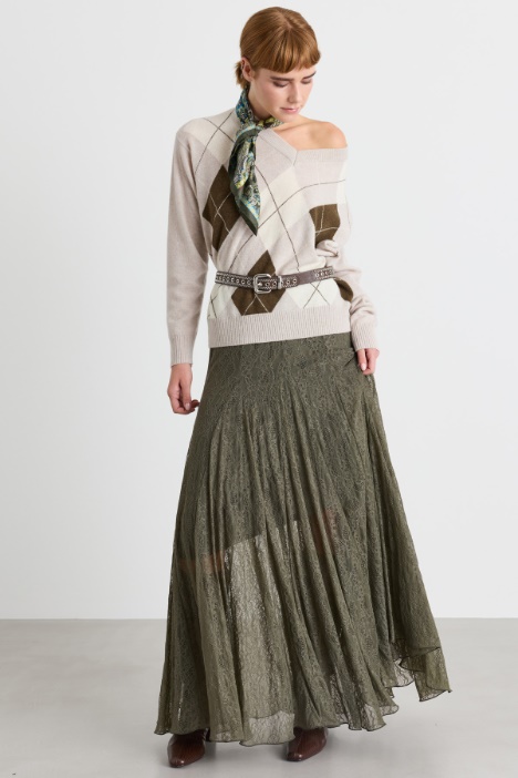 Lace jersey skirt - Intrend