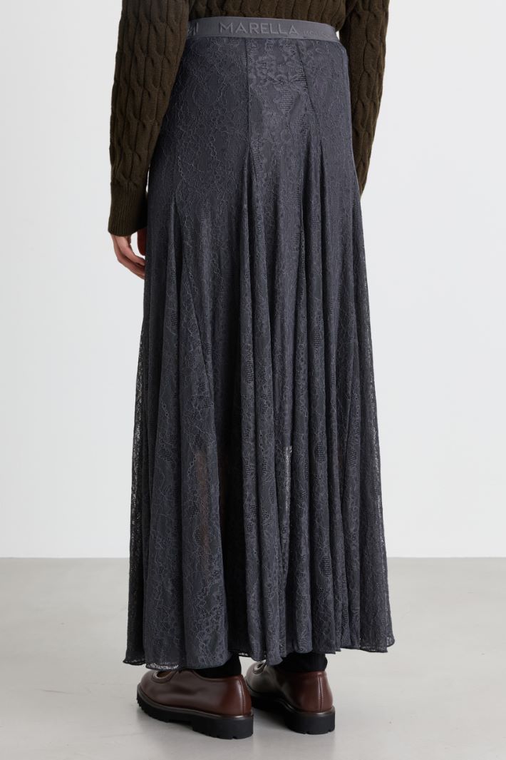 Lace jersey skirt - GREY - Intrend - 4