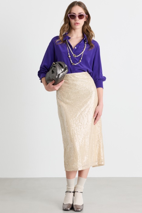 Sequin midi skirt - Intrend