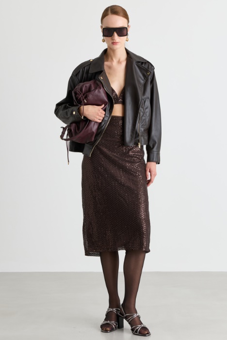 Sequin midi skirt - Intrend