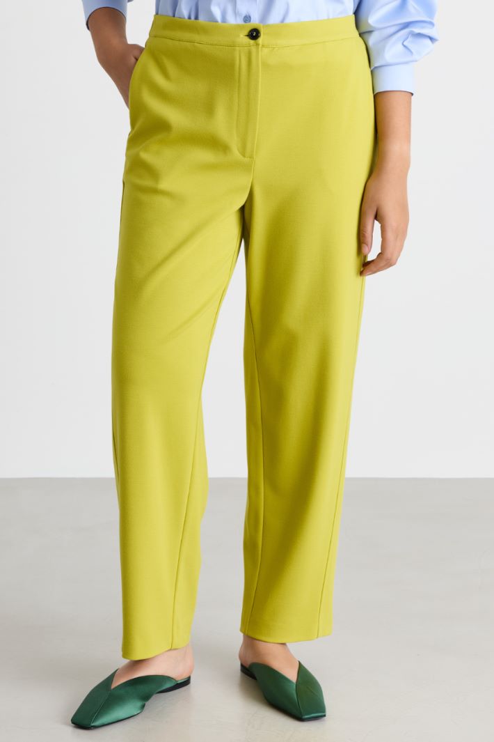 Jersey Trousers - GREEN - Intrend - 2