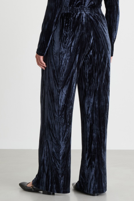 Pantalone in jersey di velluto