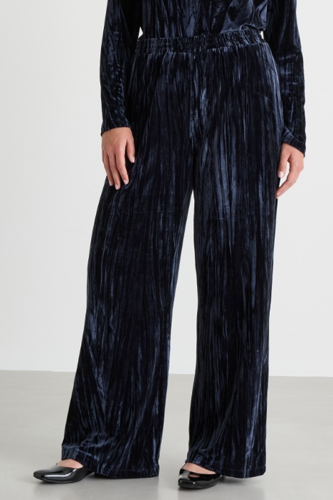 Pantalone in jersey di velluto