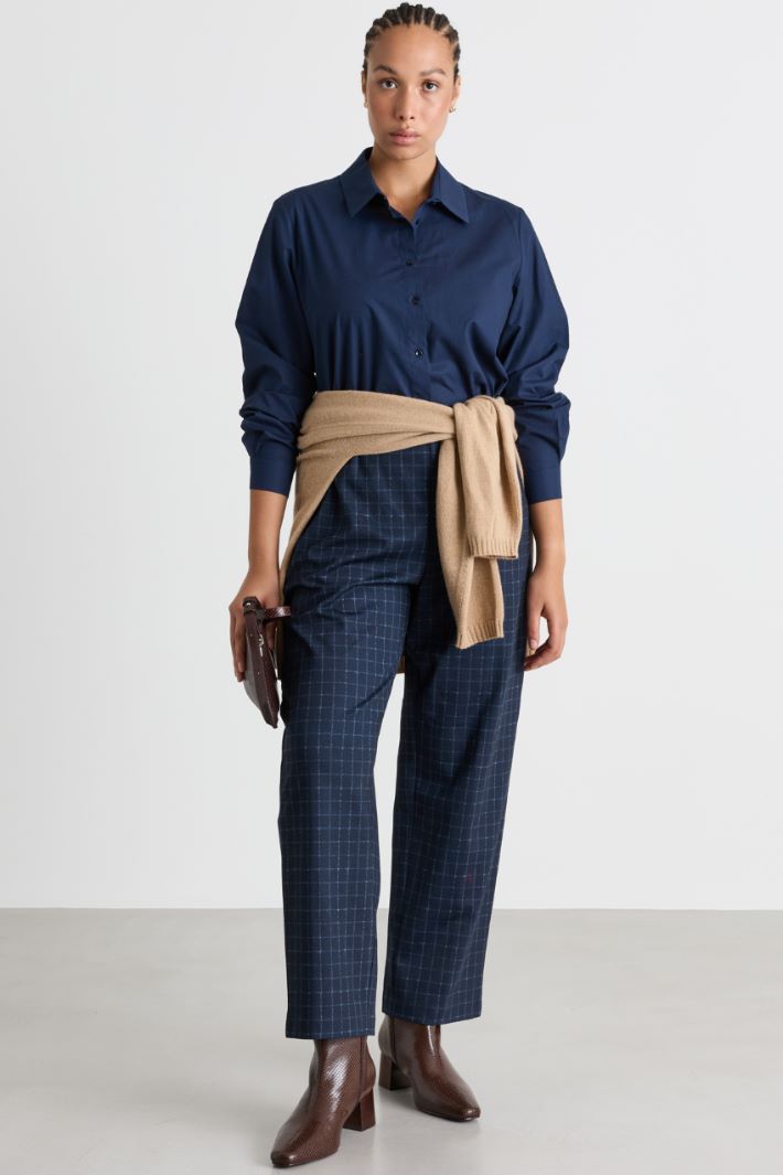 Jersey trousers - BLUE - Intrend