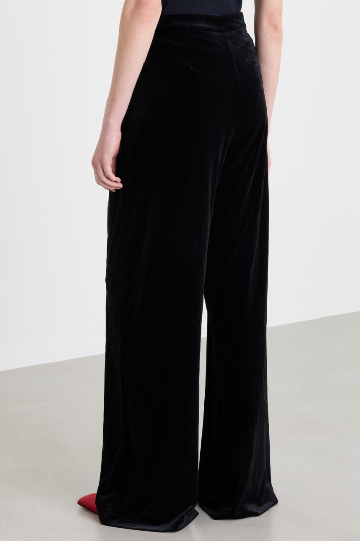 Velvet trousers - BLACK - Intrend - 4