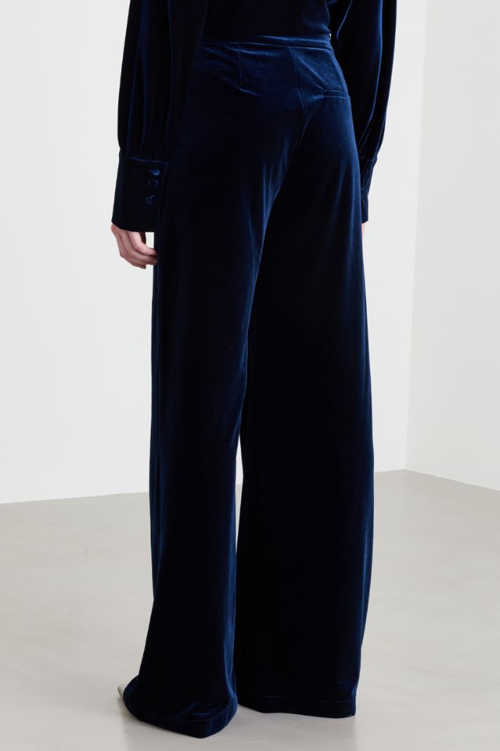 Velvet trousers - BLUE - Intrend - 4