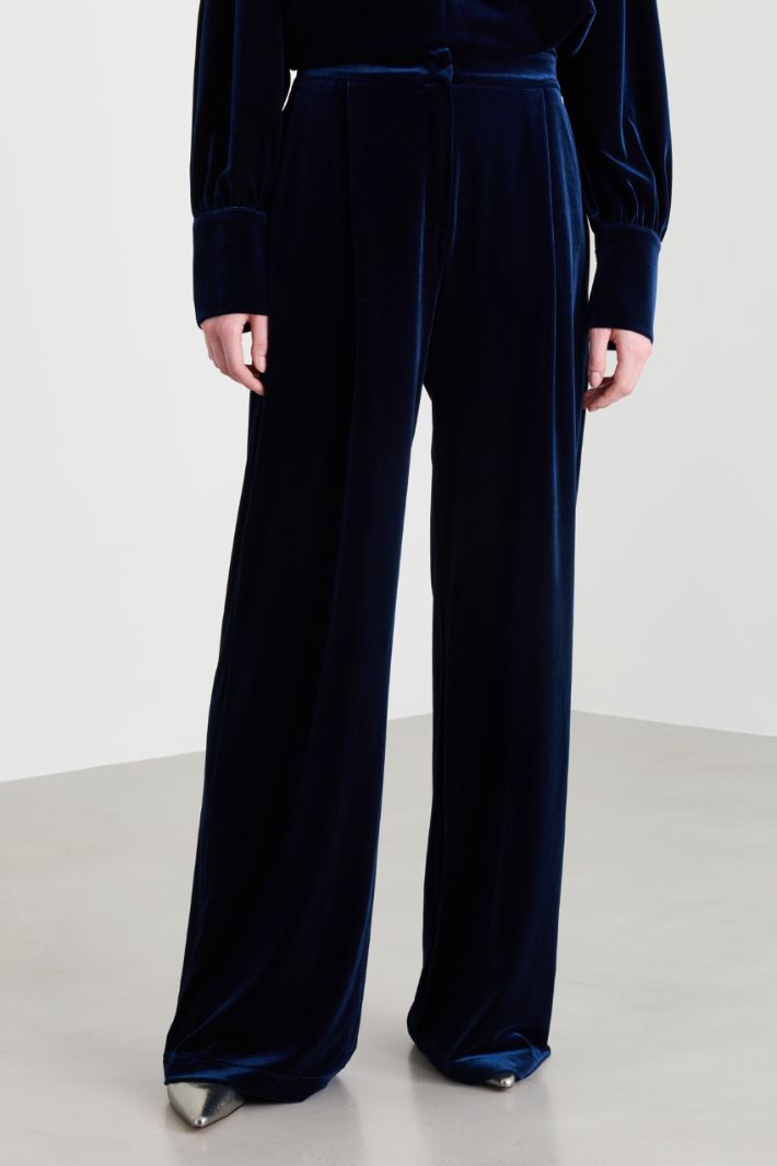 Velvet trousers - BLUE - Intrend - 2