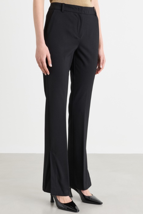 Pantalone in jersey con spacco