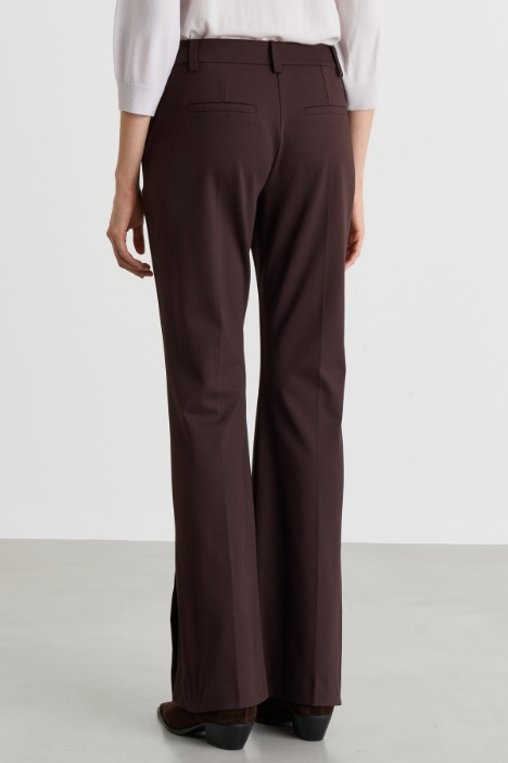 Pantalone in jersey con spacco