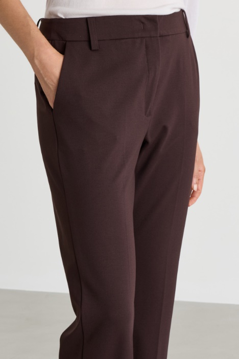 Pantalone in jersey con spacco