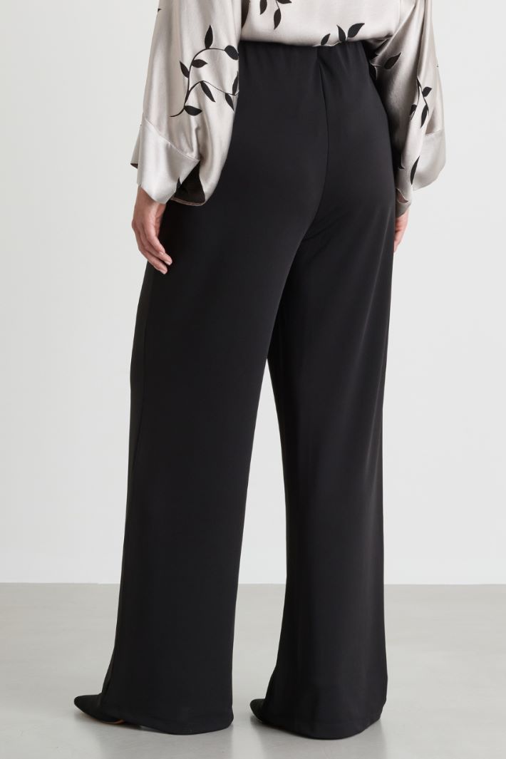Pantalón de punto crepé - NEGRO - Intrend - 4