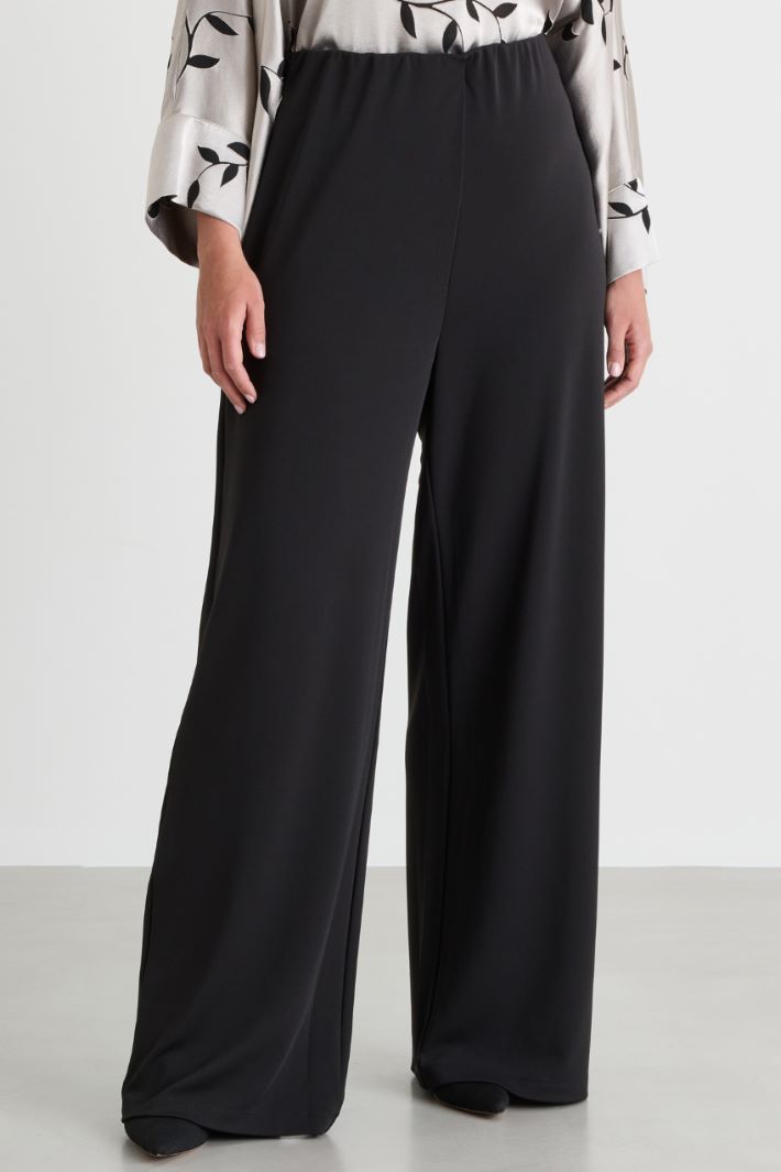 Pantalón de punto crepé - NEGRO - Intrend - 2