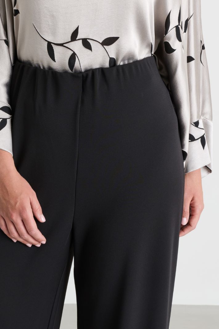 Pantalón de punto crepé - NEGRO - Intrend - 3