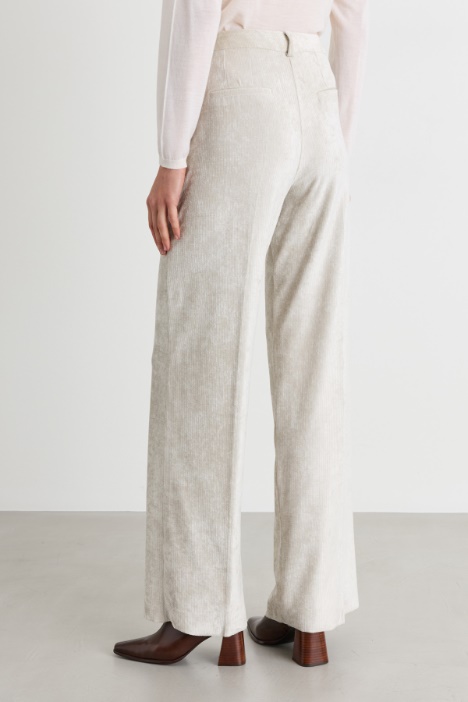 Pantalone dritto in velluto a coste