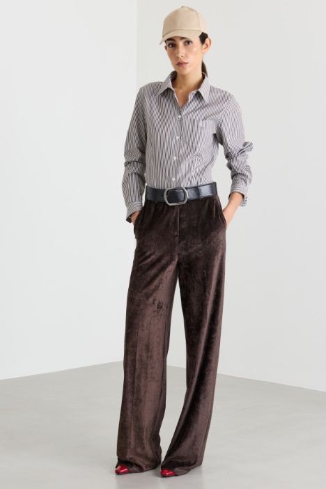 Straight-Fit Corduroy Trousers - Intrend
