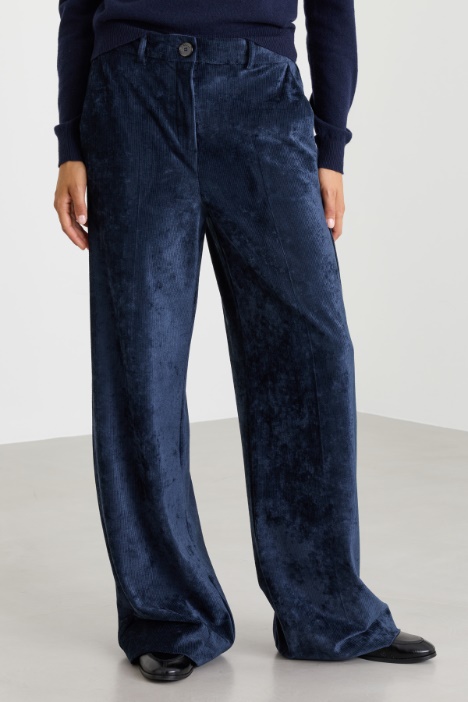Pantalone dritto in velluto a coste
